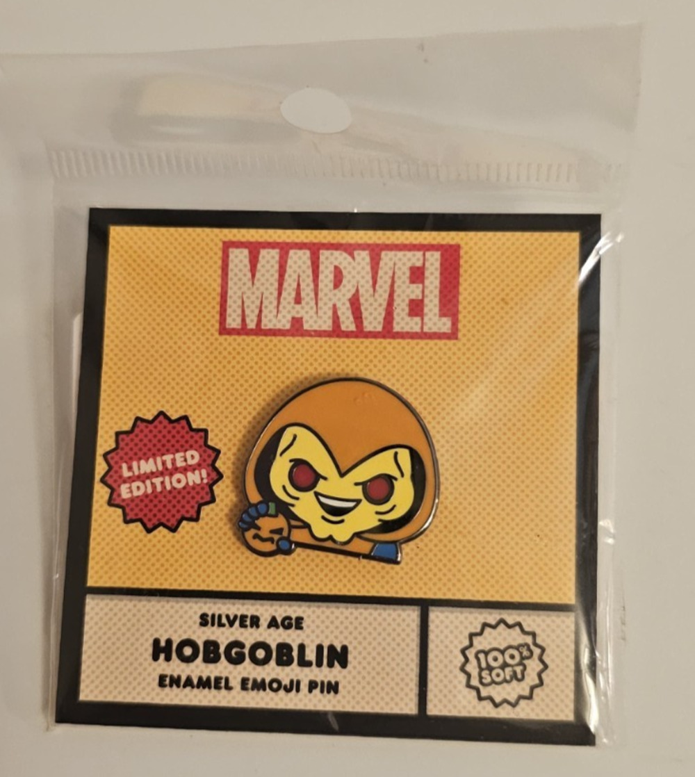 2026 SDCC Exclusive 100% Soft Debut Enamel Emoji Pin-Silver Age Hob Goblin LE